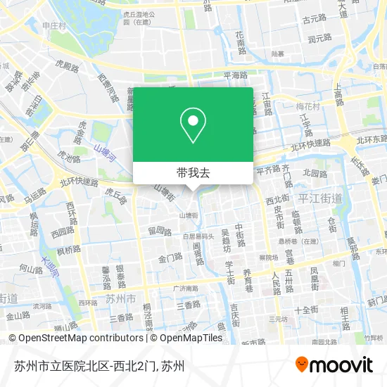 苏州市立医院北区-西北2门地图