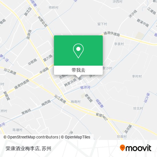 荣康酒业梅李店地图