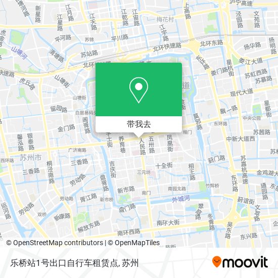 乐桥站1号出口自行车租赁点地图