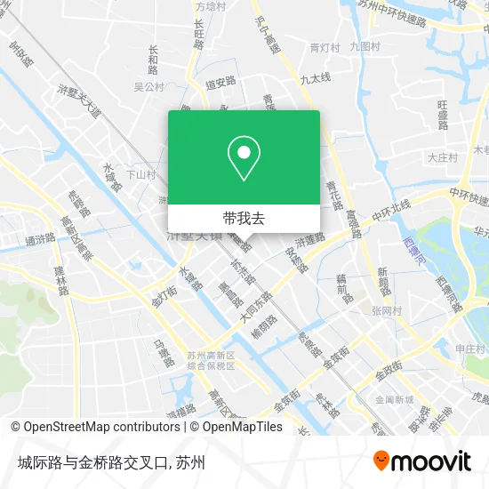 城际路与金桥路交叉口地图