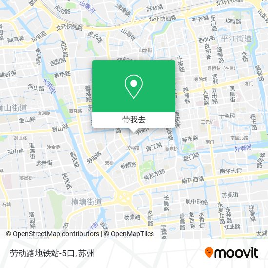 劳动路地铁站-5口地图