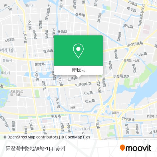 阳澄湖中路地铁站-1口地图