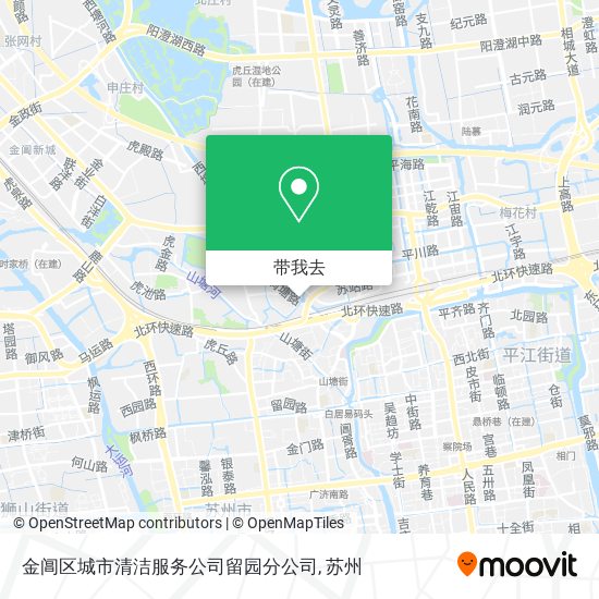 金阊区城市清洁服务公司留园分公司地图