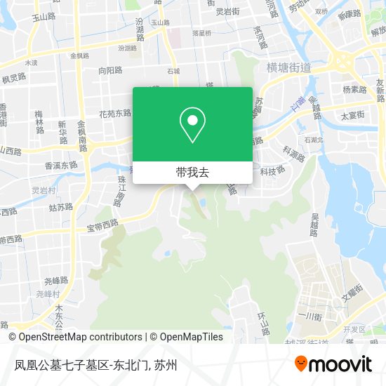 凤凰公墓七子墓区-东北门地图