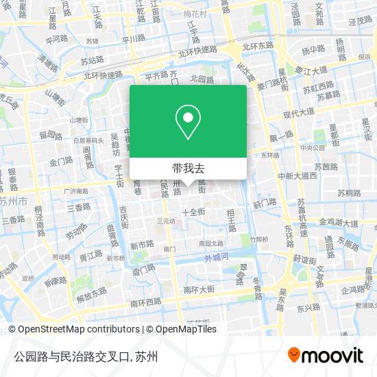 公园路与民治路交叉口地图