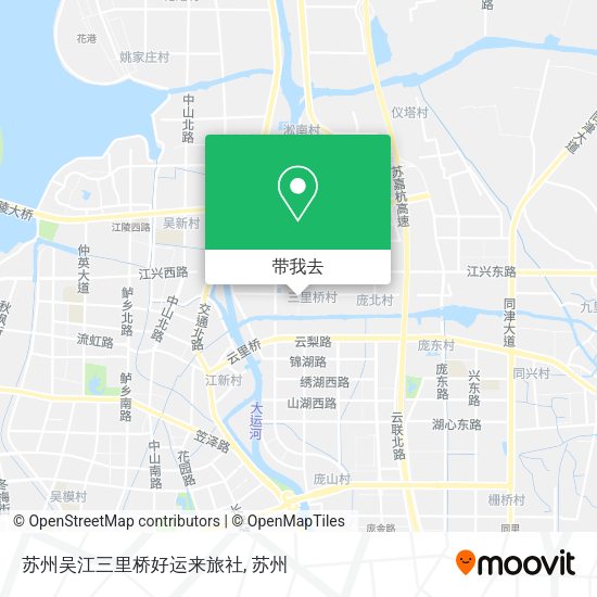 苏州吴江三里桥好运来旅社地图