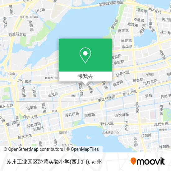 苏州工业园区跨塘实验小学(西北门)地图
