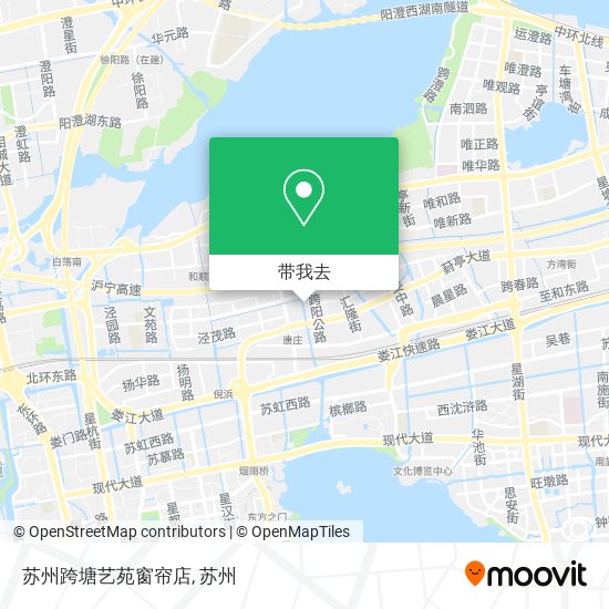 苏州跨塘艺苑窗帘店地图