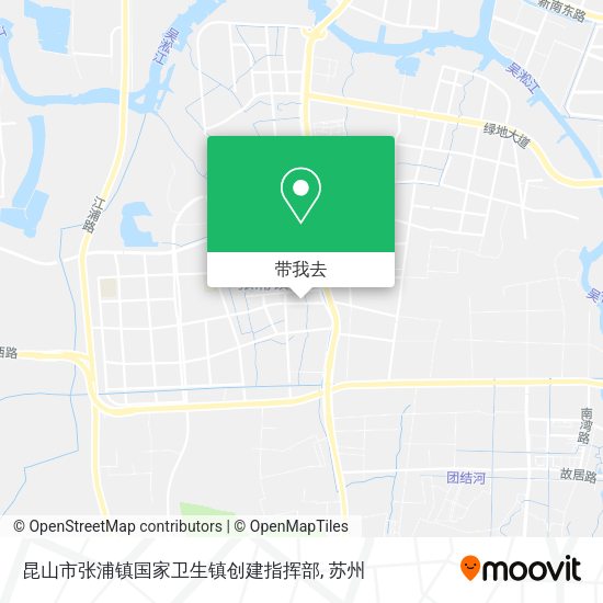 昆山市张浦镇国家卫生镇创建指挥部地图