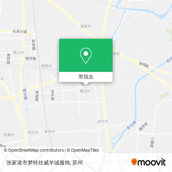 张家港市梦特丝威羊绒服饰地图