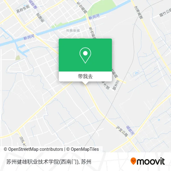 苏州健雄职业技术学院(西南门)地图
