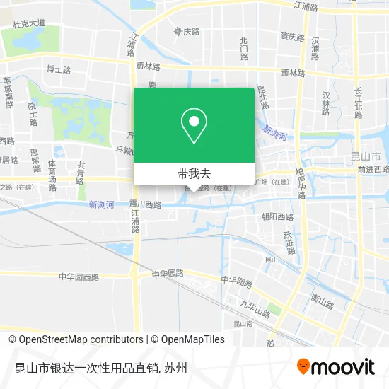 昆山市银达一次性用品直销地图