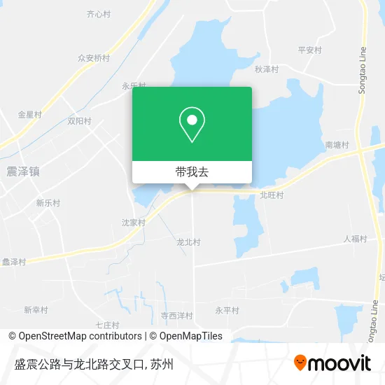 盛震公路与龙北路交叉口地图