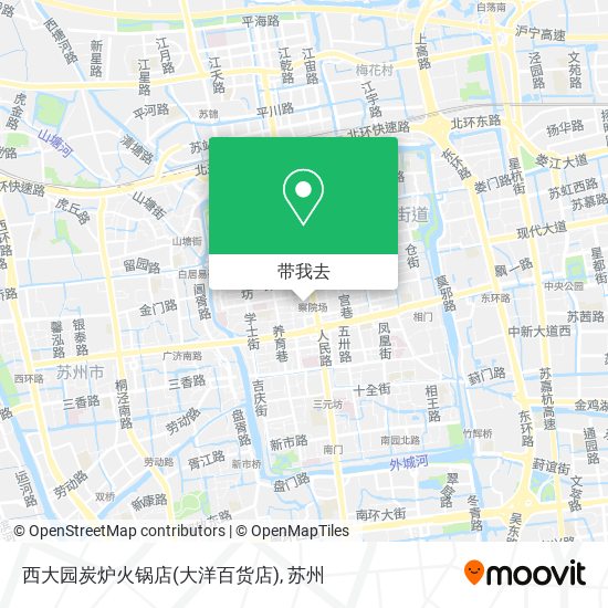 西大园炭炉火锅店(大洋百货店)地图