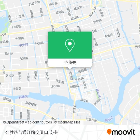 金胜路与通江路交叉口地图