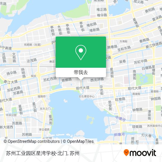 苏州工业园区星湾学校-北门地图