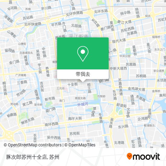 豚次郎苏州十全店地图