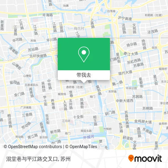 混堂巷与平江路交叉口地图