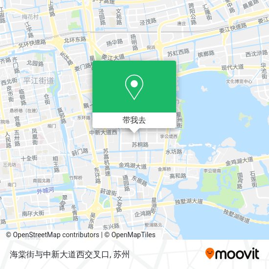 海棠街与中新大道西交叉口地图