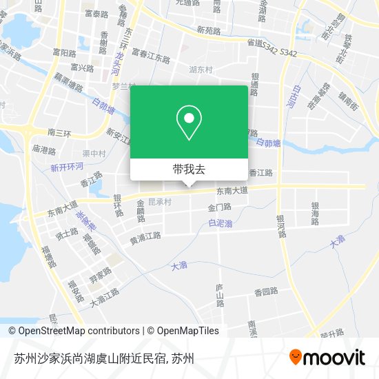 苏州沙家浜尚湖虞山附近民宿地图