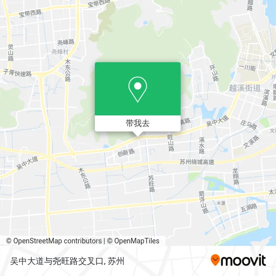吴中大道与尧旺路交叉口地图