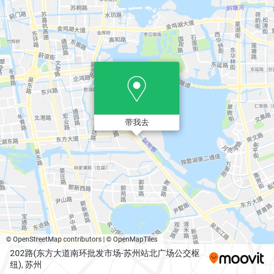 202路(东方大道南环批发市场-苏州站北广场公交枢纽)地图