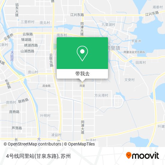 4号线同里站(甘泉东路)地图