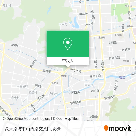 灵天路与中山西路交叉口地图
