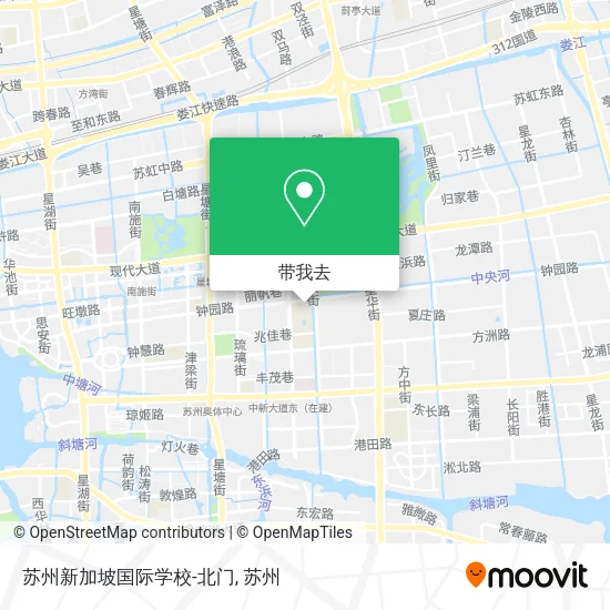 苏州新加坡国际学校-北门地图