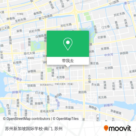 苏州新加坡国际学校-南门地图