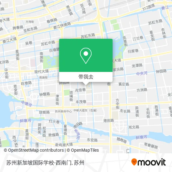 苏州新加坡国际学校-西南门地图