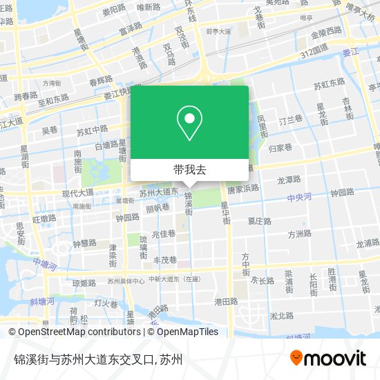 锦溪街与苏州大道东交叉口地图
