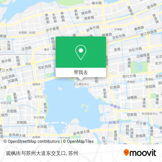 观枫街与苏州大道东交叉口地图