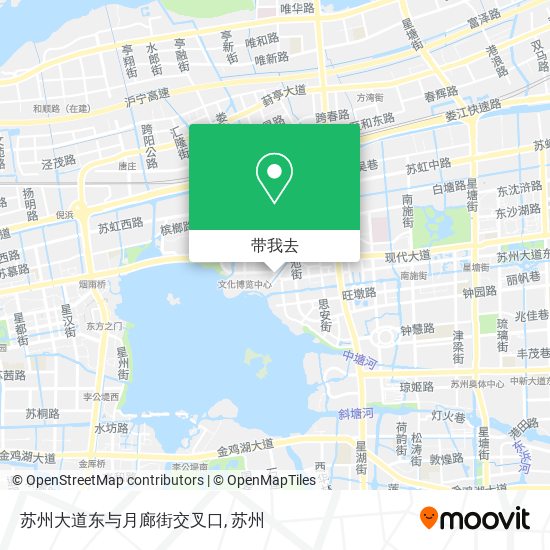 苏州大道东与月廊街交叉口地图