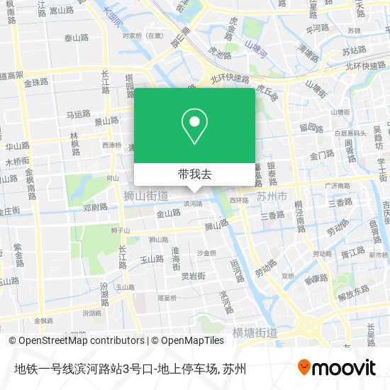 地铁一号线滨河路站3号口-地上停车场地图