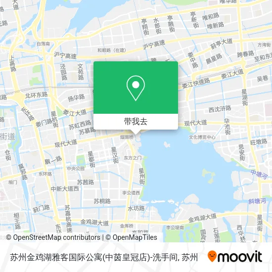 苏州金鸡湖雅客国际公寓(中茵皇冠店)-洗手间地图