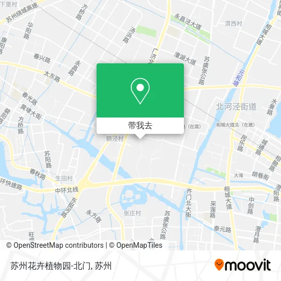 苏州花卉植物园-北门地图