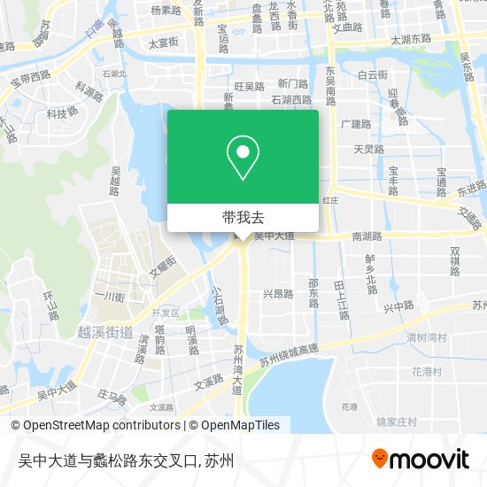 吴中大道与蠡松路东交叉口地图
