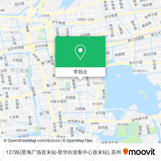 127路(星海广场首末站-星华街游客中心首末站)地图