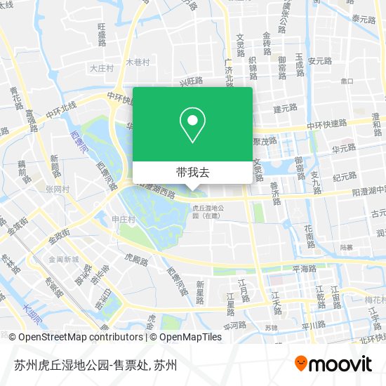 苏州虎丘湿地公园-售票处地图