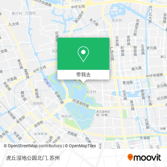 虎丘湿地公园北门地图