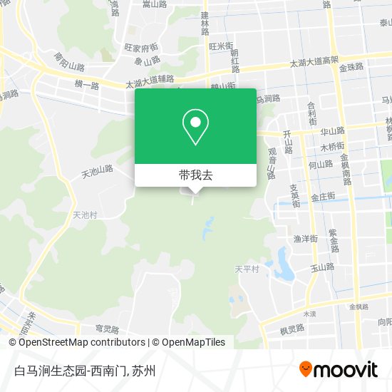 白马涧生态园-西南门地图