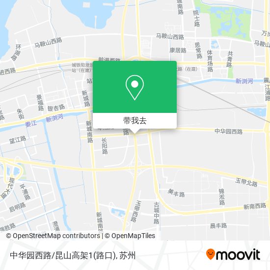 中华园西路/昆山高架1(路口)地图