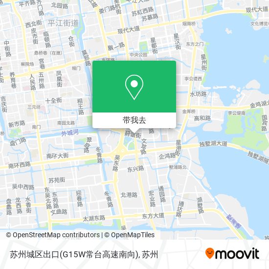 苏州城区出口(G15W常台高速南向)地图