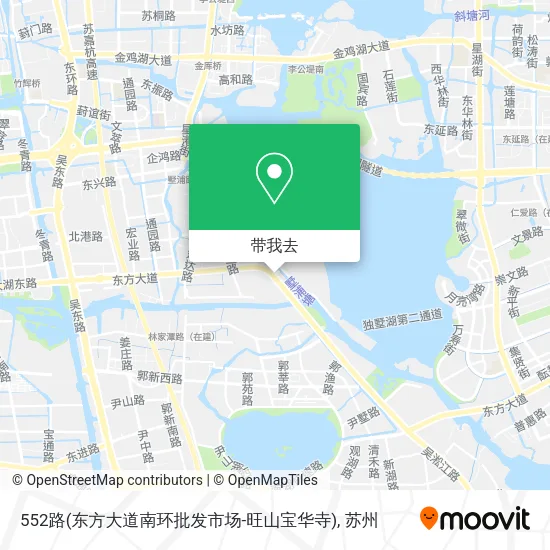 552路(东方大道南环批发市场-旺山宝华寺)地图