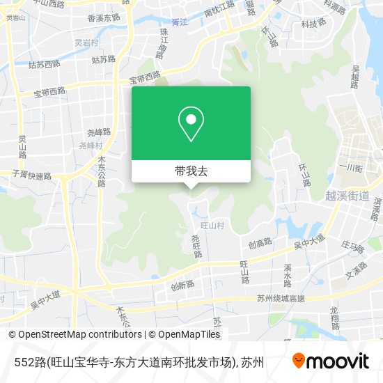 552路(旺山宝华寺-东方大道南环批发市场)地图
