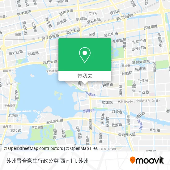 苏州晋合豪生行政公寓-西南门地图