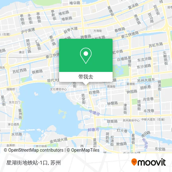 星湖街地铁站-1口地图