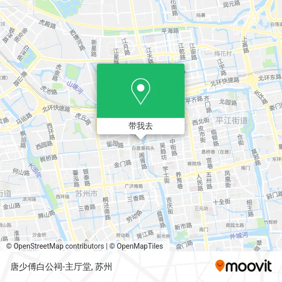 唐少傅白公祠-主厅堂地图