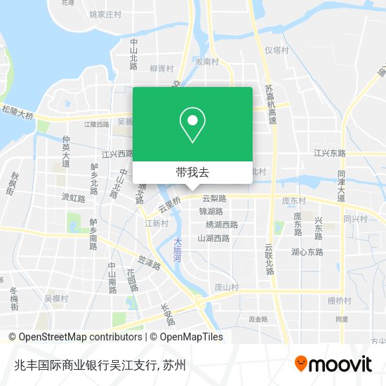 兆丰国际商业银行吴江支行地图